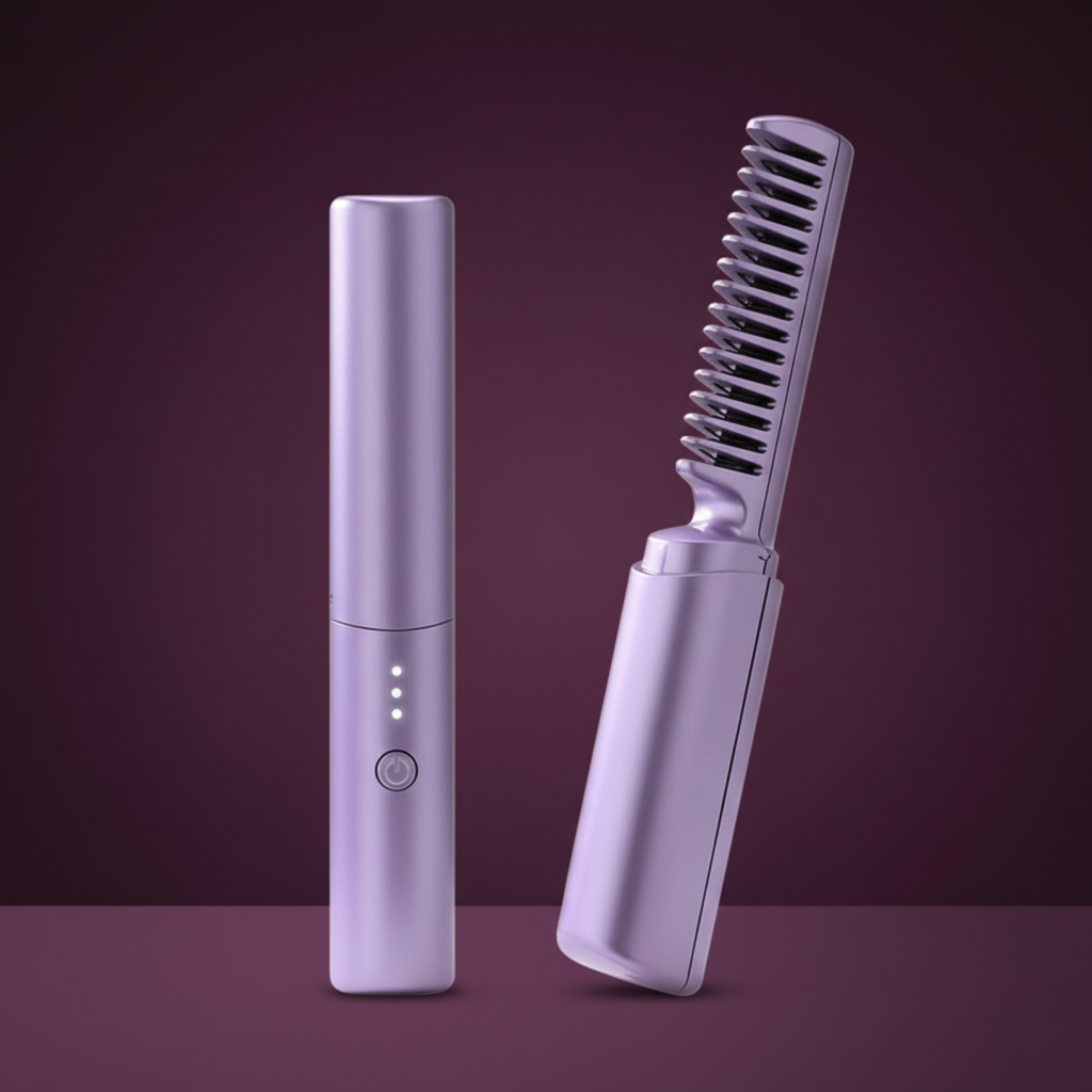 Comby Portable Cordless Ceramic Hair Straightener Comb